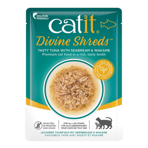 Catit Divine Shreds przysmak dla kota tuńczyk Dorada Wakame 75g