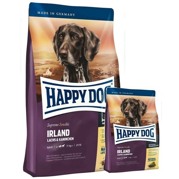 Happy Dog Sensible IRLAND Łosoś Królik 12,5kg +1kg