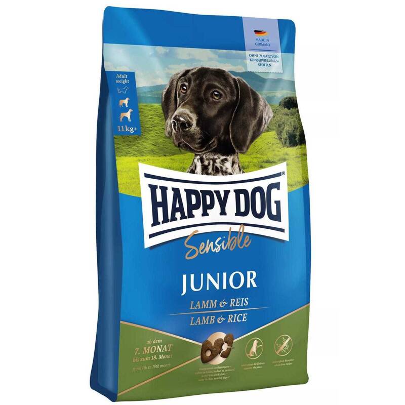 Happy Dog Sensible Junior dla szczeniąt 7-18m-cy jagnięcina 4kg