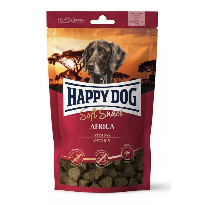 Happy Dog Soft Snack Afryka STRUŚ przysmak dla psów 100g