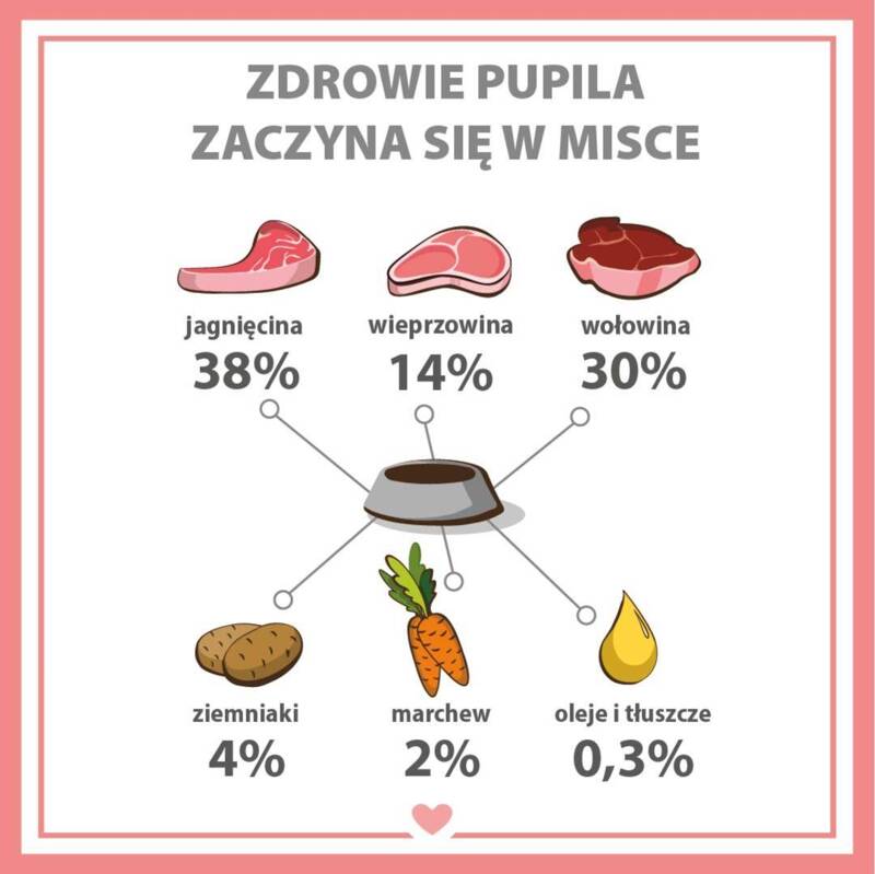 Karma mokra dla psa PUPIL Premium All Meat ADULT jagnięcina 800 g