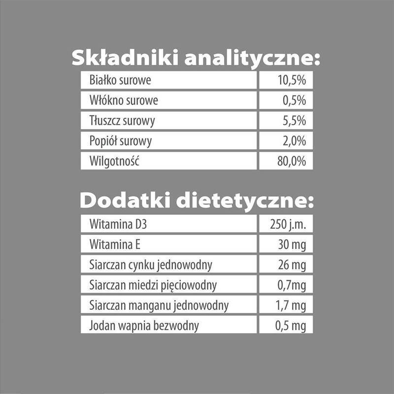 Karma mokra dla psa PUPIL Premium szalka bogata w kurczaka z cielęciną 150 g