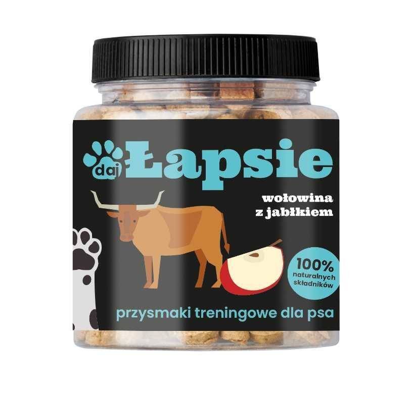 ŁAPSIE treserki dla Psa WOŁOWINA z JABŁKIEM 300g