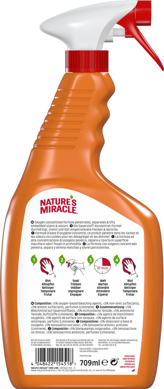 Natures Miracle SET-IN OXY płyn do usuwania starych plam pies 709ml