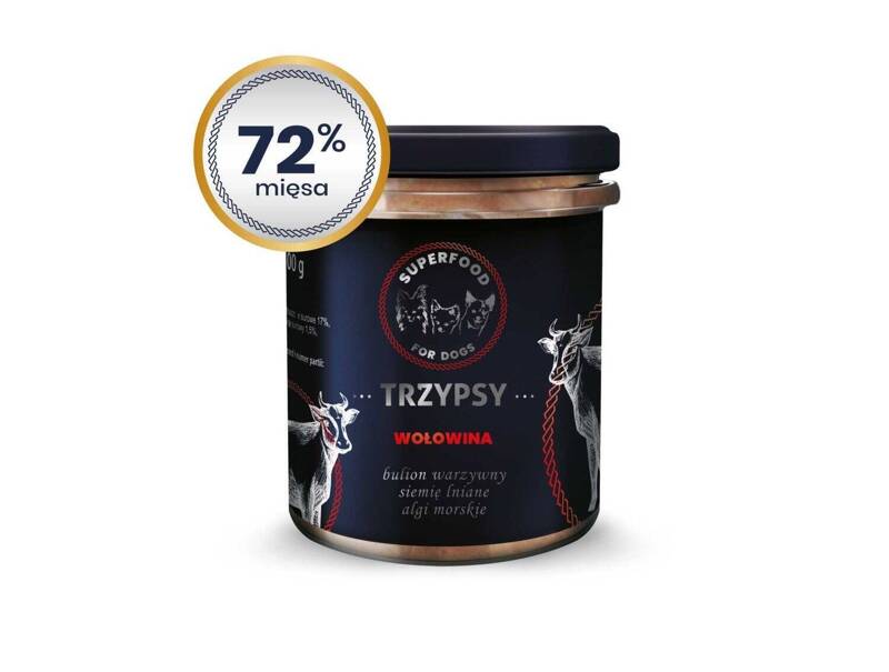 TRZYPSY karma mokra WIEPRZOWINA z WOŁOWINĄ 300g