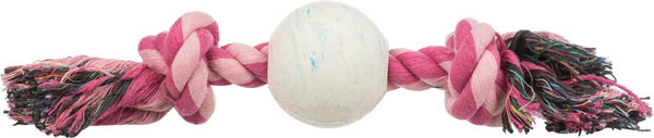 Trixie PIŁKA gumowa 7,5cm SZNUREK gryzak 35cm