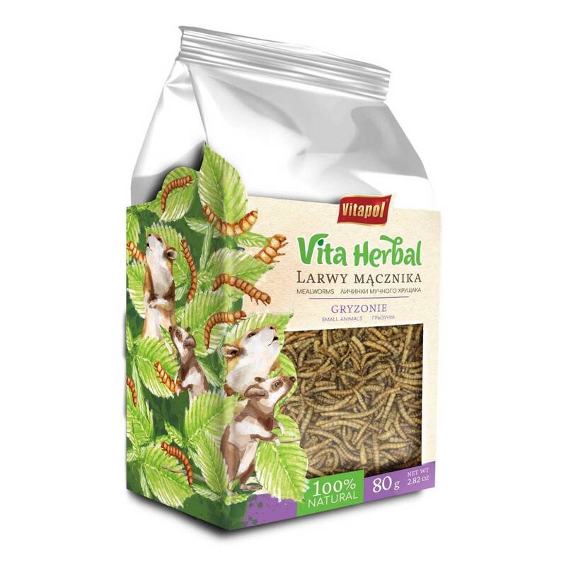 Vita Herbal Larwy mącznika przysmak dla gryzoni 80g