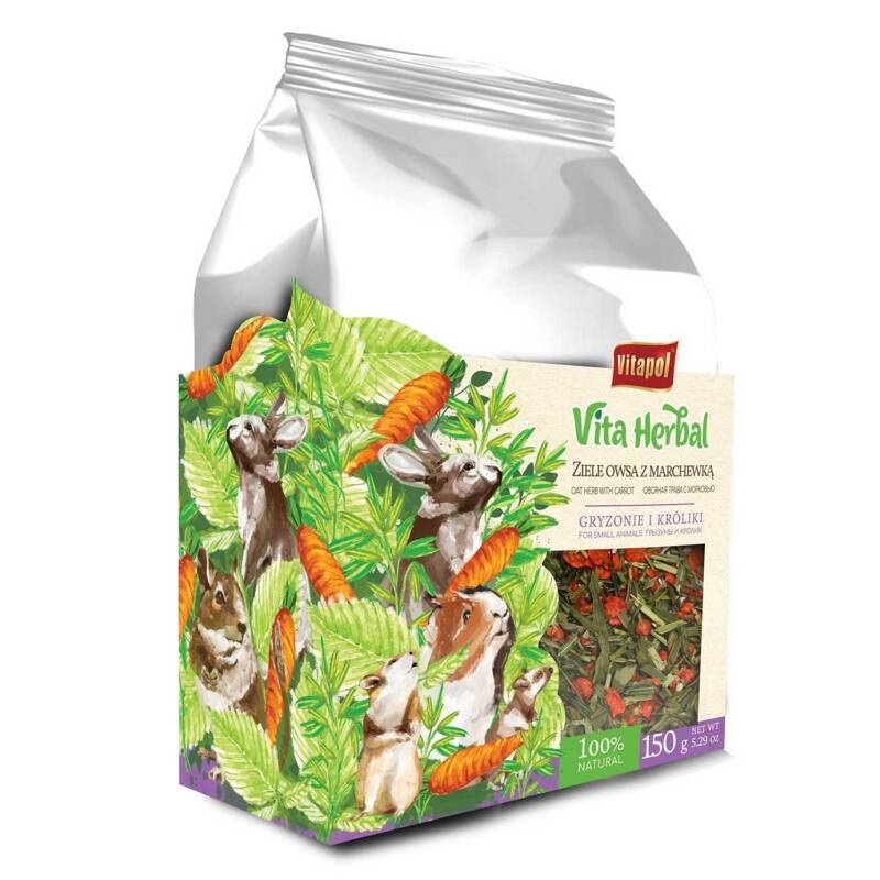 Vita Herbal Ziele owsa z marchewką dla gryzoni i królika 150g