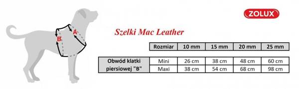 ZOLUX Szelki regulowane dla Psa Mac Leather L seledynowy 