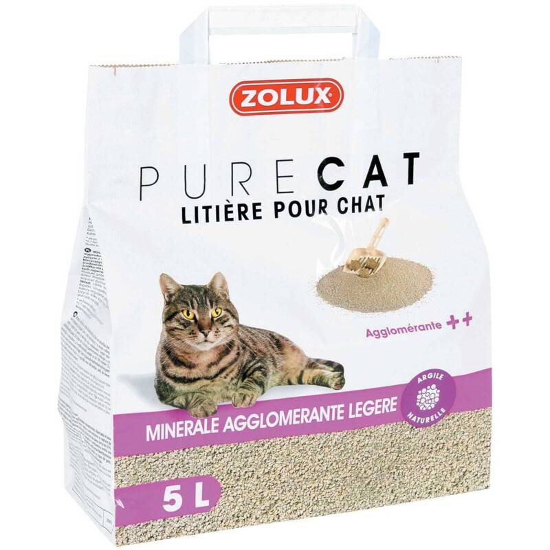 ZOLUX Żwirek dla kota PURECAT zbrylający naturalny 5L