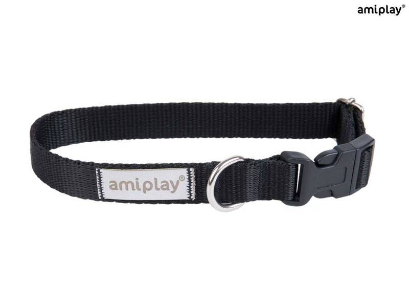 amiplay Obroża SAMBA regulowana XL 45-70 x 2,5cm Czarny